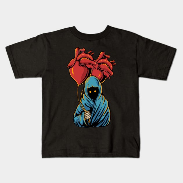 Heart ballon Kids T-Shirt by PlasticGhost